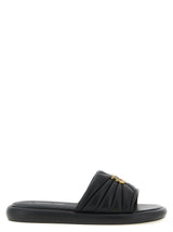 PINKO Black Lambskin Slides