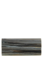 Gray Polyester Clutch Bag