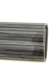 Gray Polyester Clutch Bag