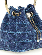 Blue Fabric Handbag
