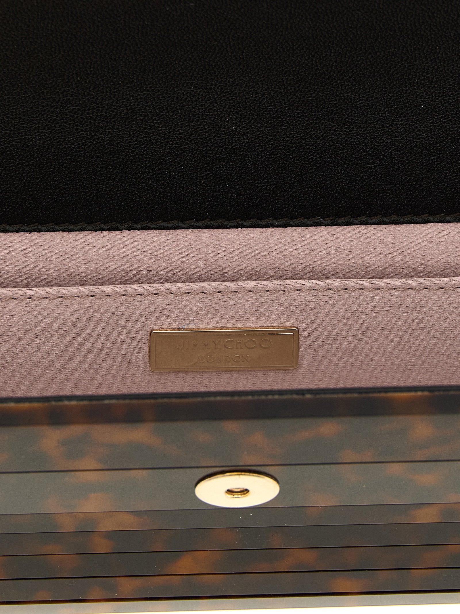 Beige Polyester Clutch Bag
