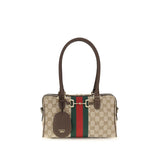 Beige Fabric Handbag
