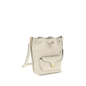 Beige Calf Leather Bos Taurus Backet Bag