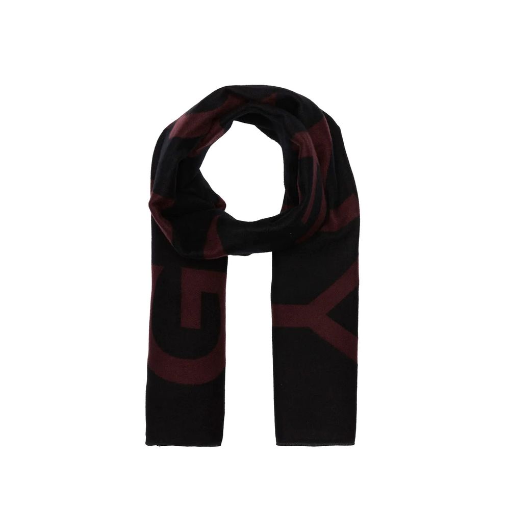 Black Virgin Wool Foulard