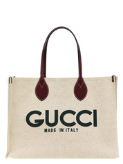 Beige Polyethylene Tote Bag