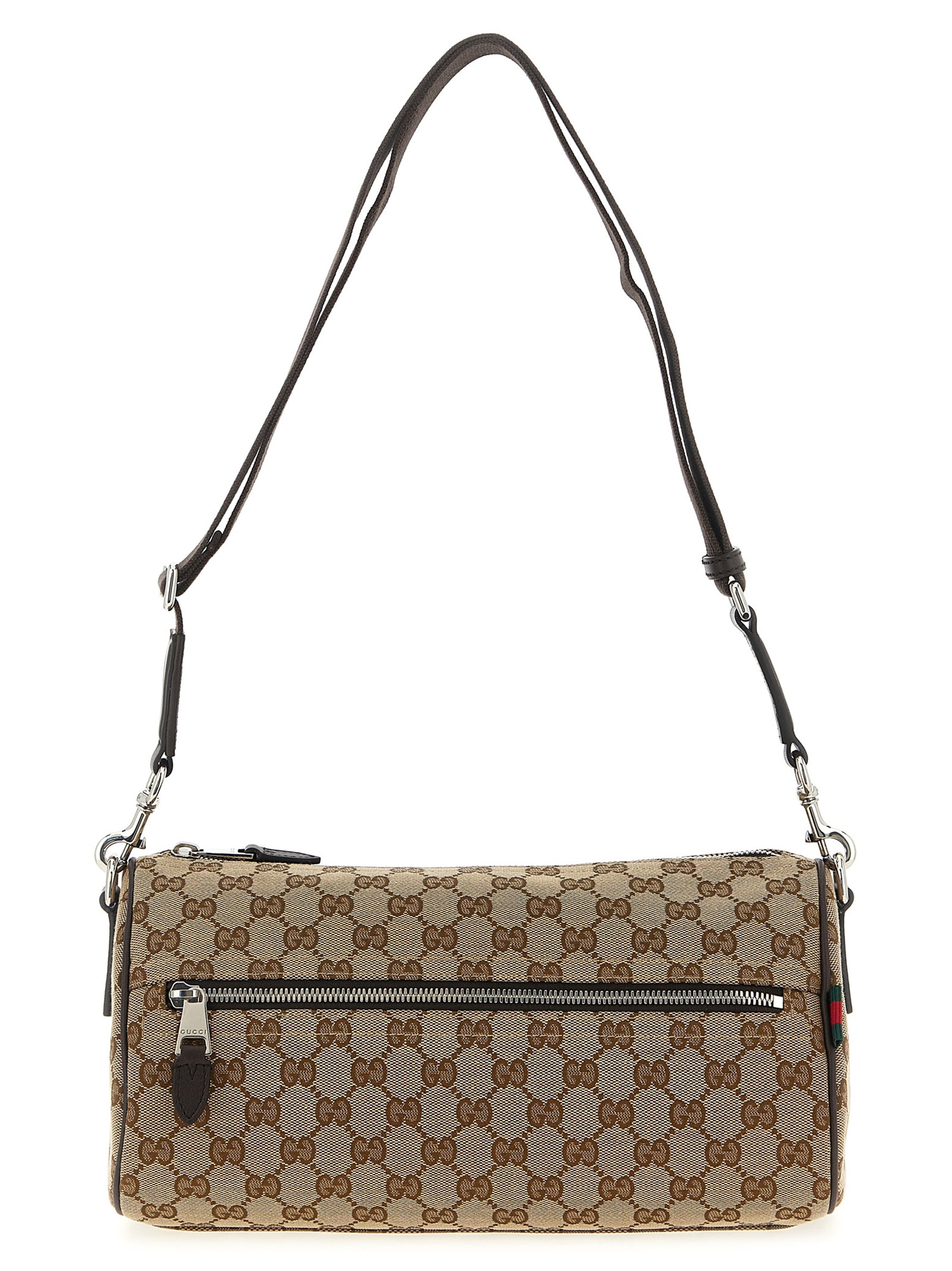 Beige Polyester Crossbody Bag