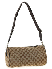 Beige Polyester Crossbody Bag