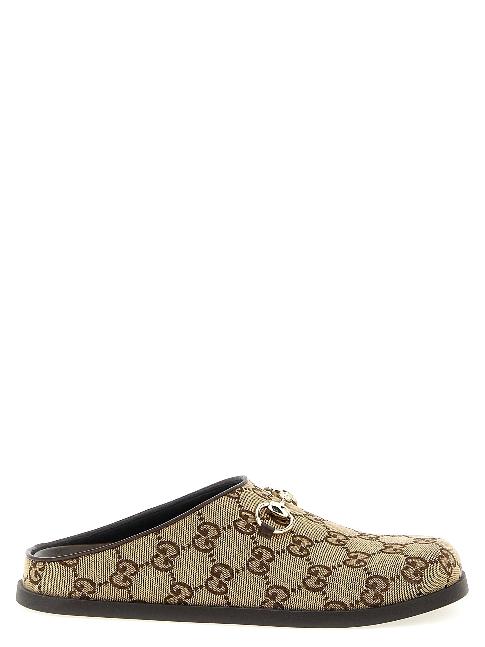 Gucci Beige Cotton Mules