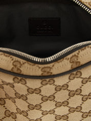 Beige Polyester Crossbody Bag