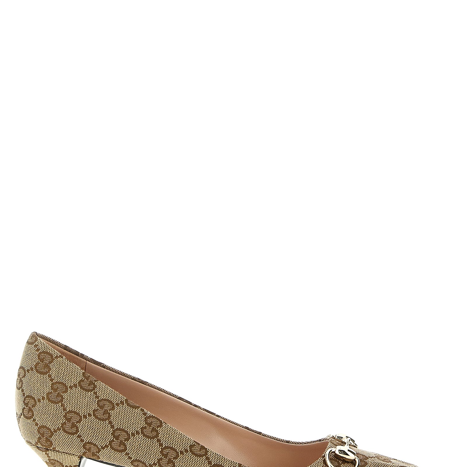 Gucci Beige Polyester Mid Heel Pumps Gucci