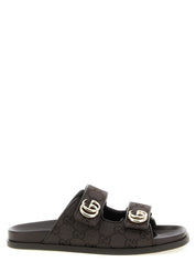 Brown Cotton Slides