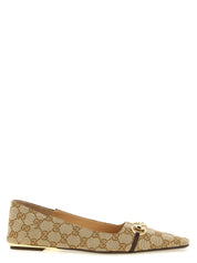 Gucci Beige Polyester Ballet Flats