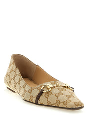 Gucci Beige Polyester Ballet Flats