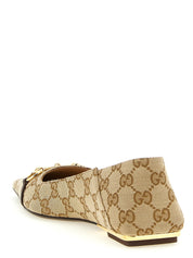 Gucci Beige Polyester Ballet Flats