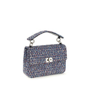 Blue Fabric Handbag