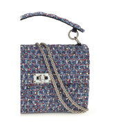 Blue Fabric Handbag