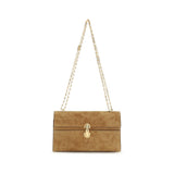 Beige Calf Leather Bos Taurus Clutch Bag
