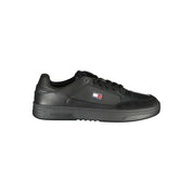 Black Polyurethane Men's Sneaker