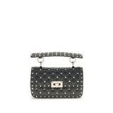 Valentino Garavani Black Calf Leather Bos Taurus Handbag