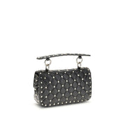 Valentino Garavani Black Calf Leather Bos Taurus Handbag