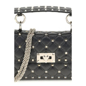 Valentino Garavani Black Calf Leather Bos Taurus Handbag