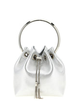 Silver Lamb Leather Handbag