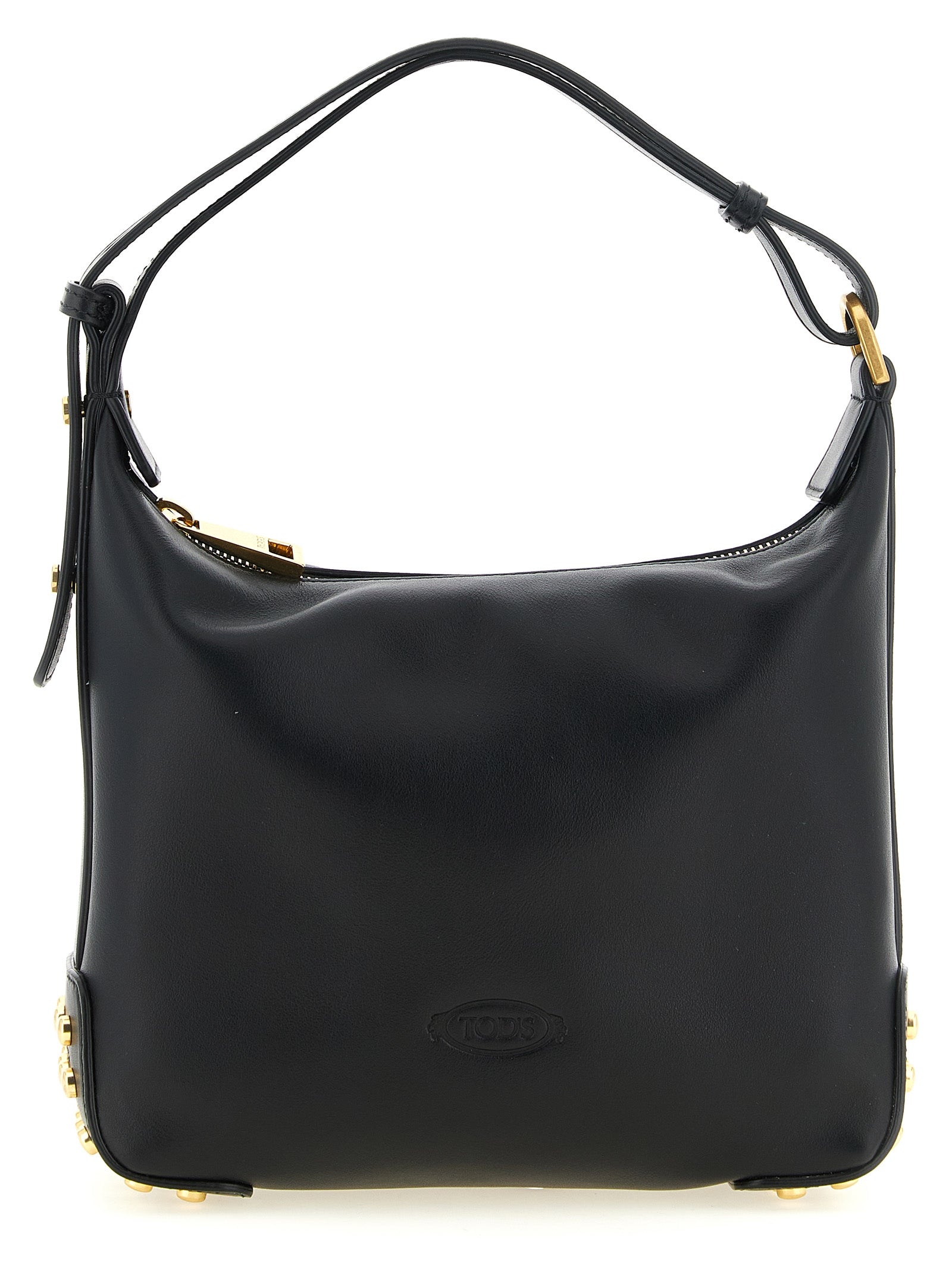 Black Calfskin Shoulder Bag