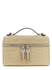 Beige Cowhide Shoulder Bag