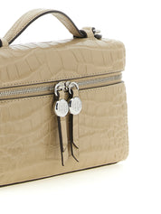 Beige Cowhide Shoulder Bag