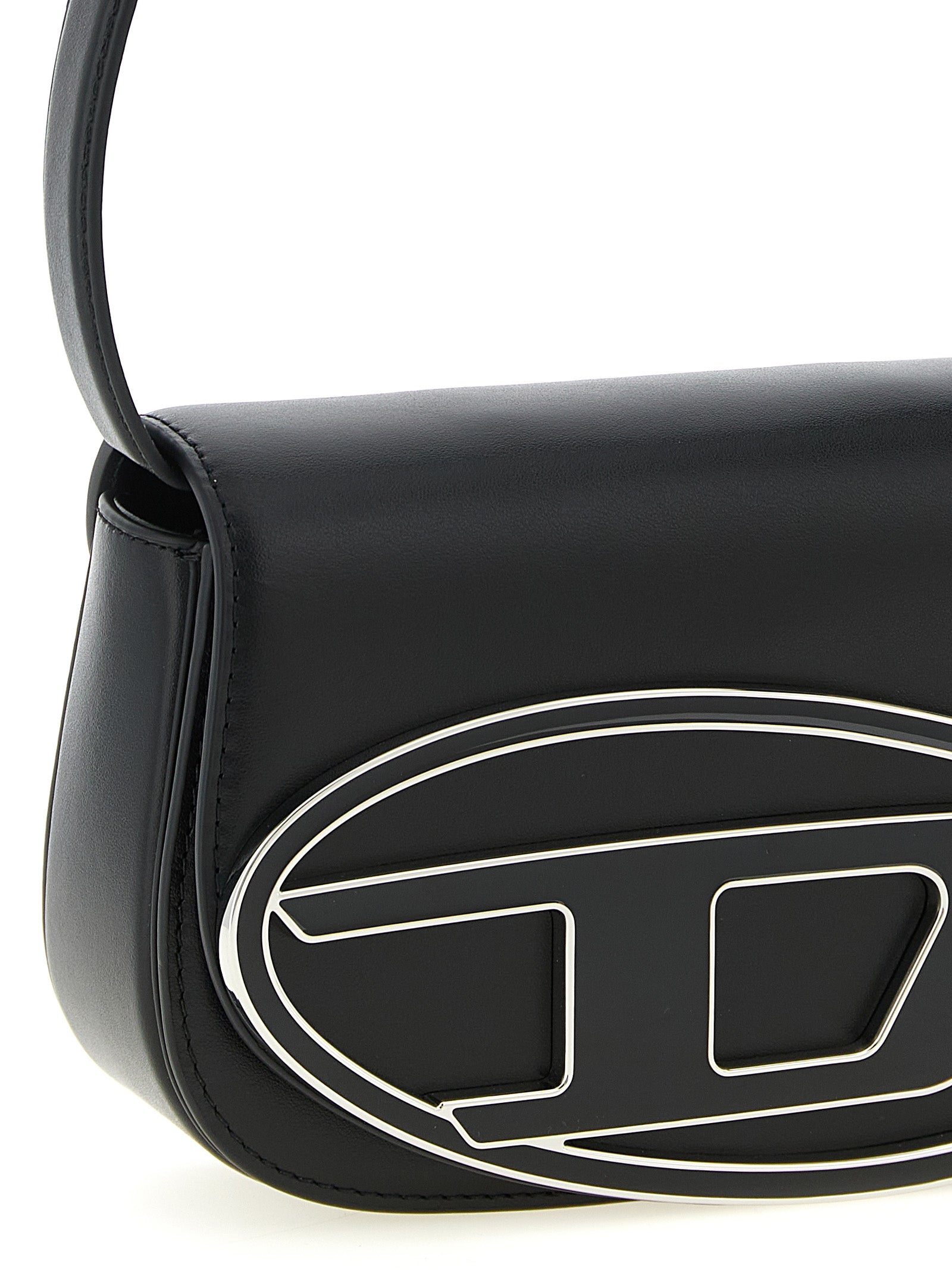 Diesel Black Cowhide Shoulder Bag Diesel