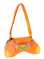 Orange Polyethylene Crossbody Bag