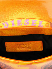 Orange Polyethylene Crossbody Bag