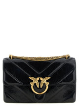 PINKO Black Calfskin Shoulder Bag