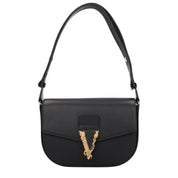 Versace Black Leather Crossbody Bag