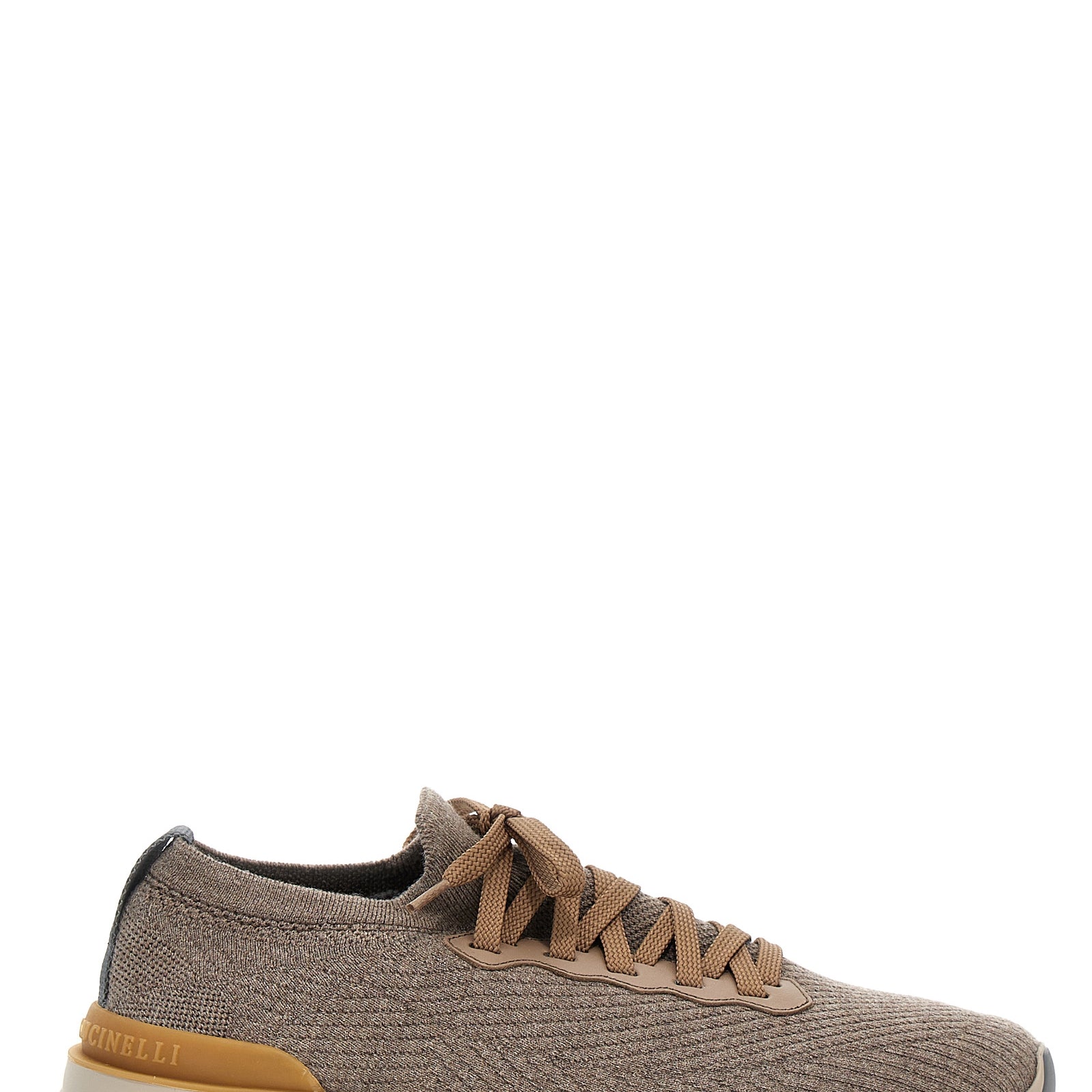 Brunello Cucinelli Gray Wool Low Top Sneakers Brunello Cucinelli
