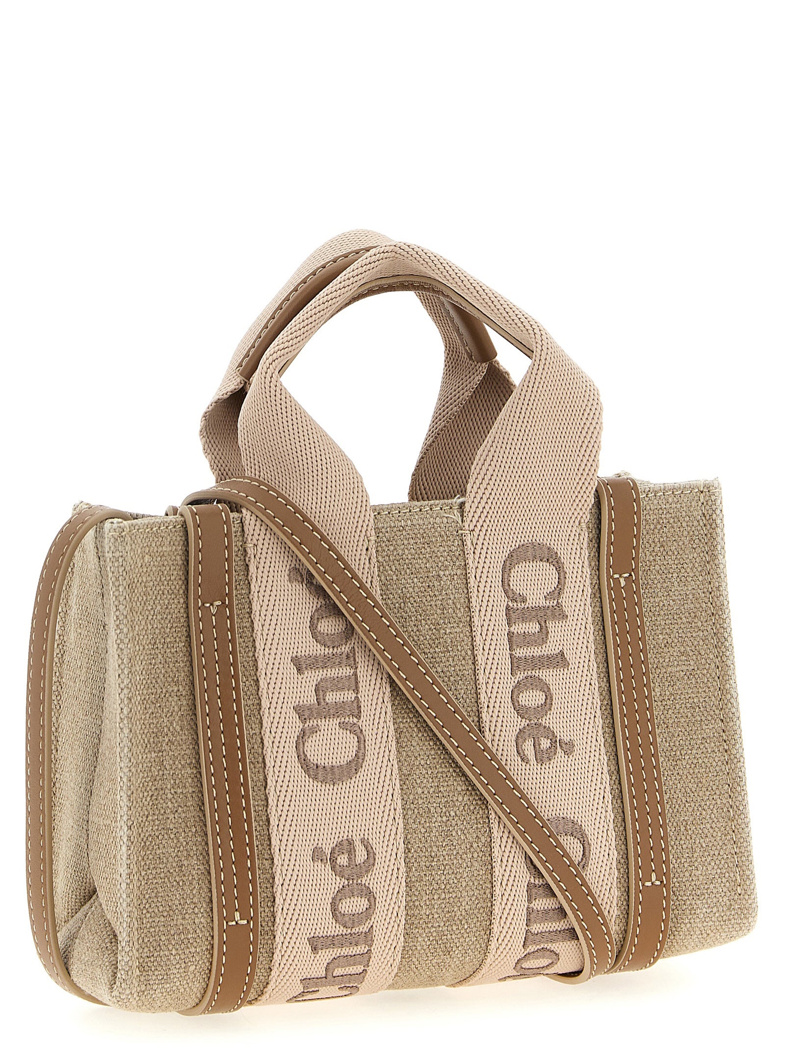 Multicolor Linen Handbag