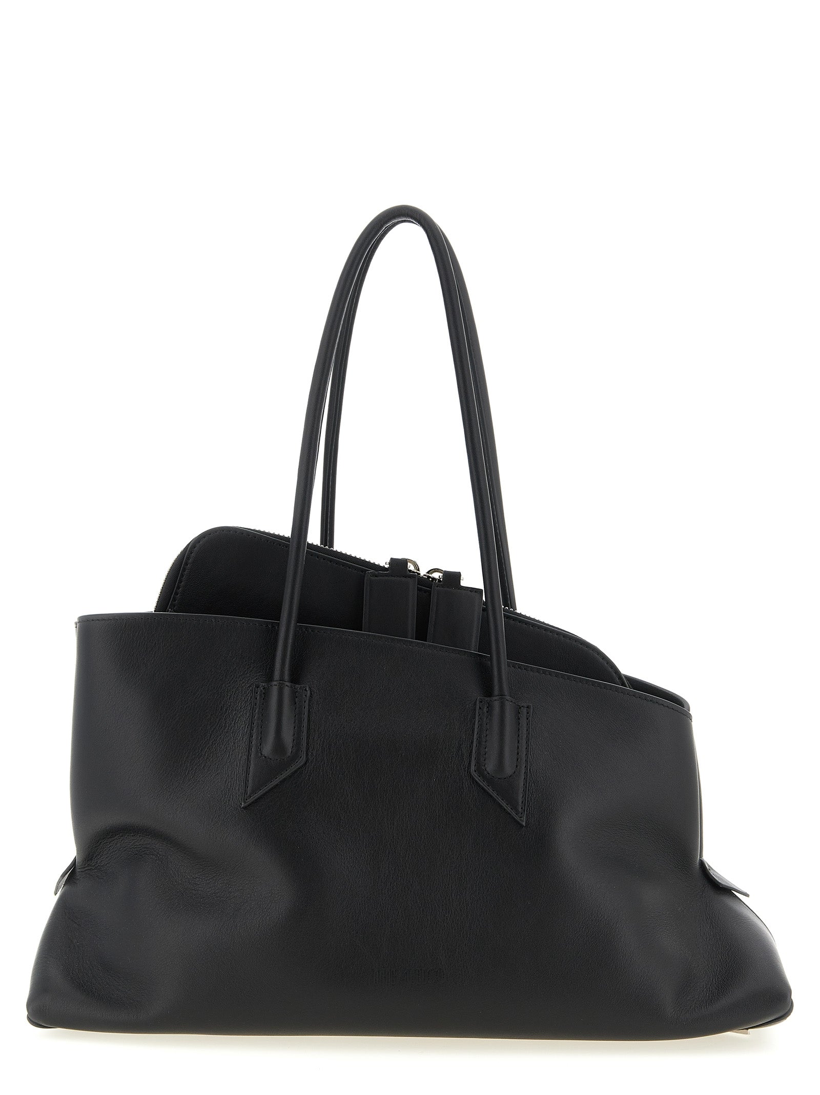 Black Calfskin Shoulder Bag