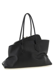 Black Calfskin Shoulder Bag