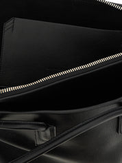 Black Calfskin Shoulder Bag