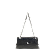Black Suede Leather Shoulder Bag