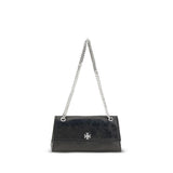 Black Suede Leather Shoulder Bag