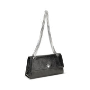 Black Suede Leather Shoulder Bag
