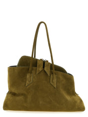 Bicolor Bovine Leather Shoulder Bag