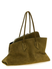 Bicolor Bovine Leather Shoulder Bag