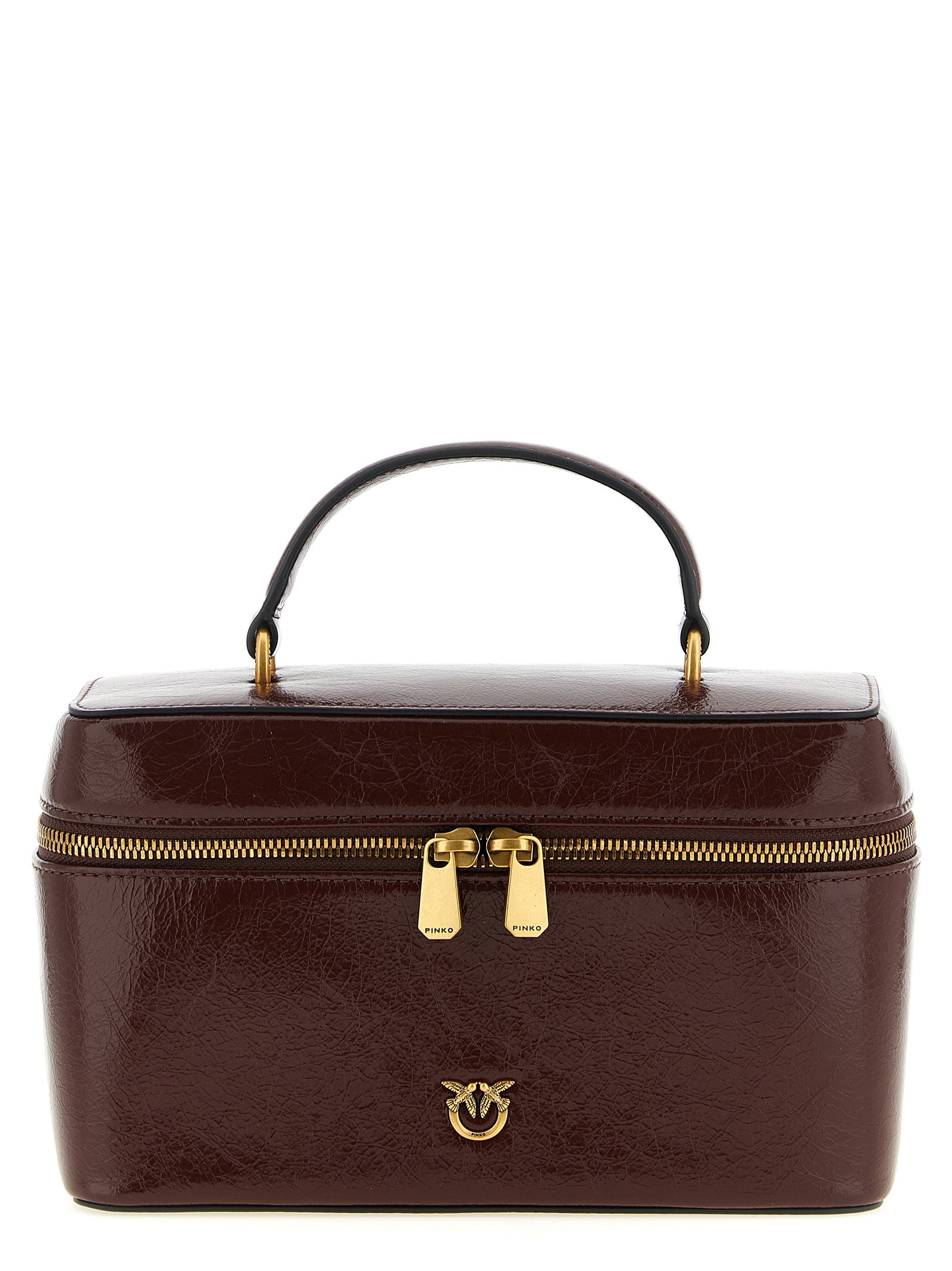 PINKO Brown Calfskin Handbag