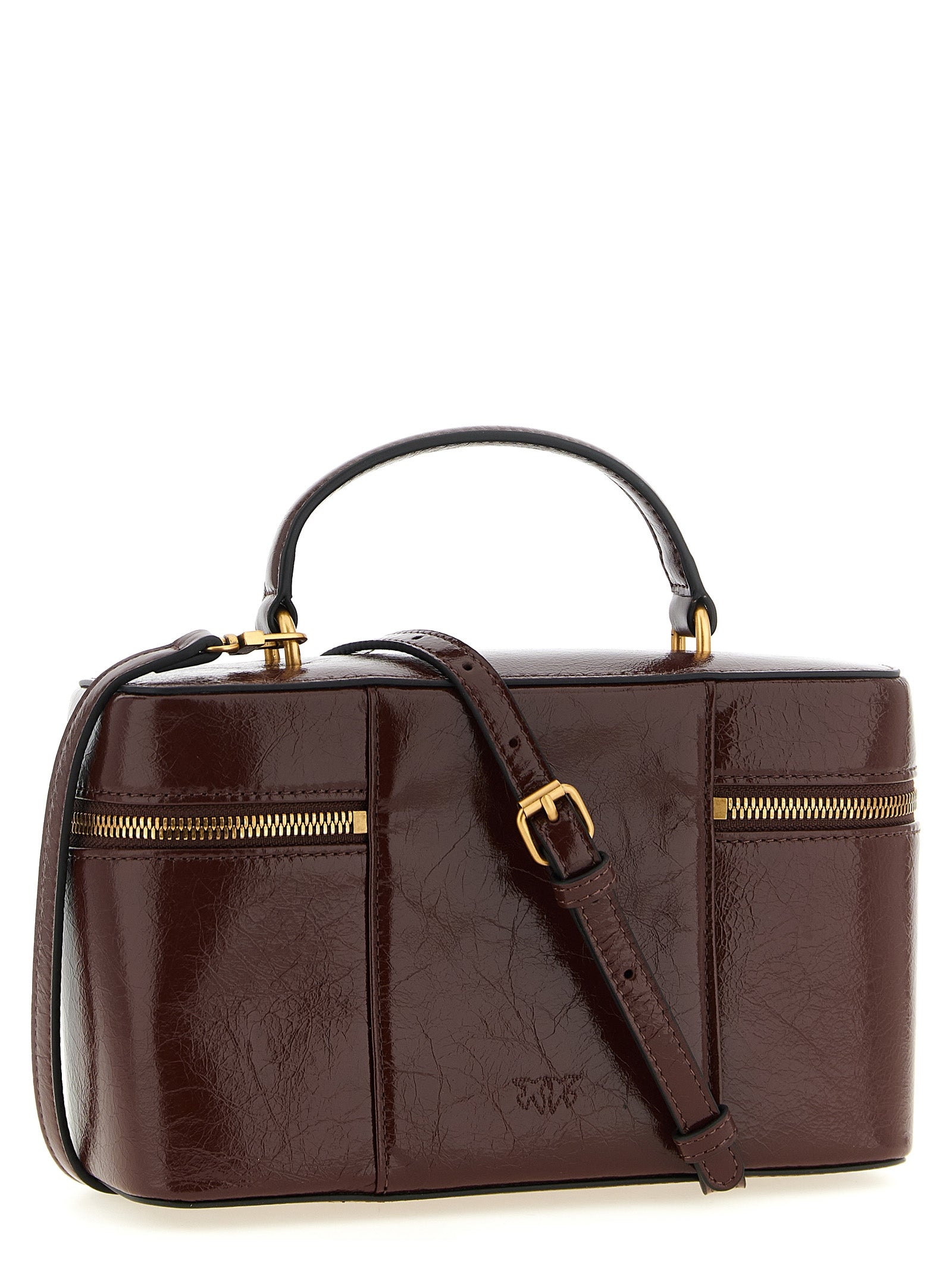 PINKO Brown Calfskin Handbag