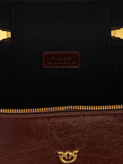 PINKO Brown Calfskin Handbag