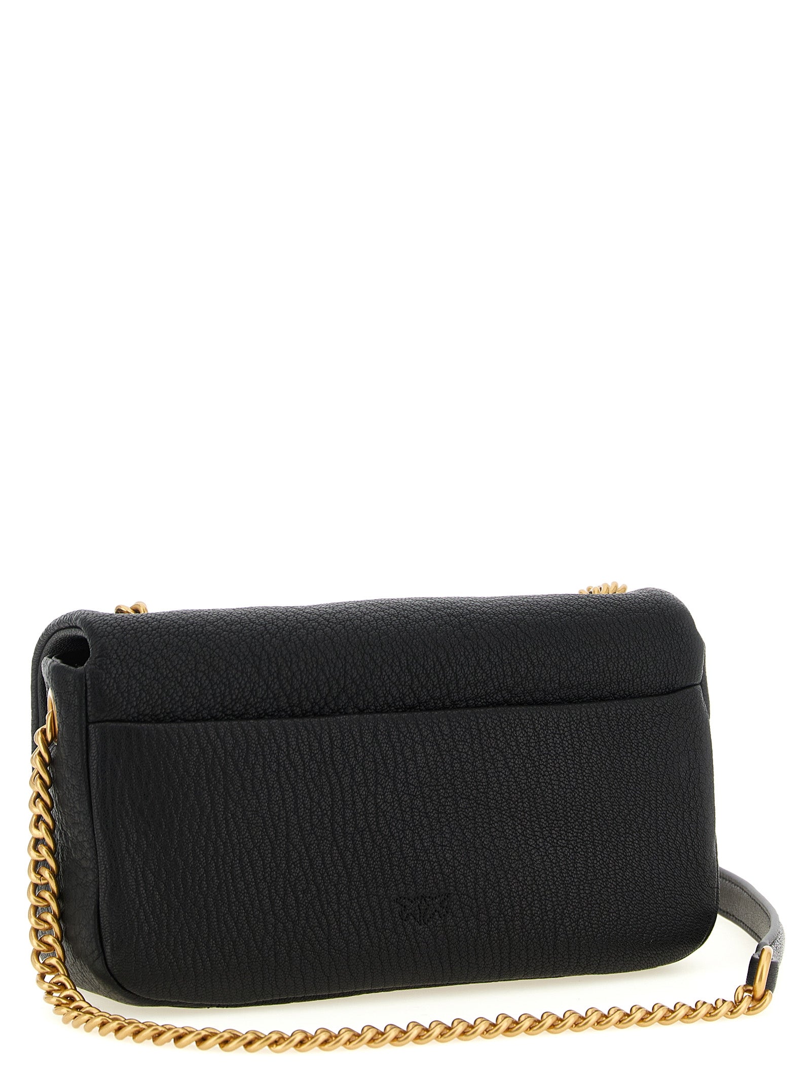 Black Lamb Leather Shoulder Bag