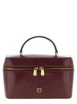 PINKO Bordeaux Calfskin Handbag
