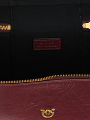 PINKO Bordeaux Calfskin Handbag